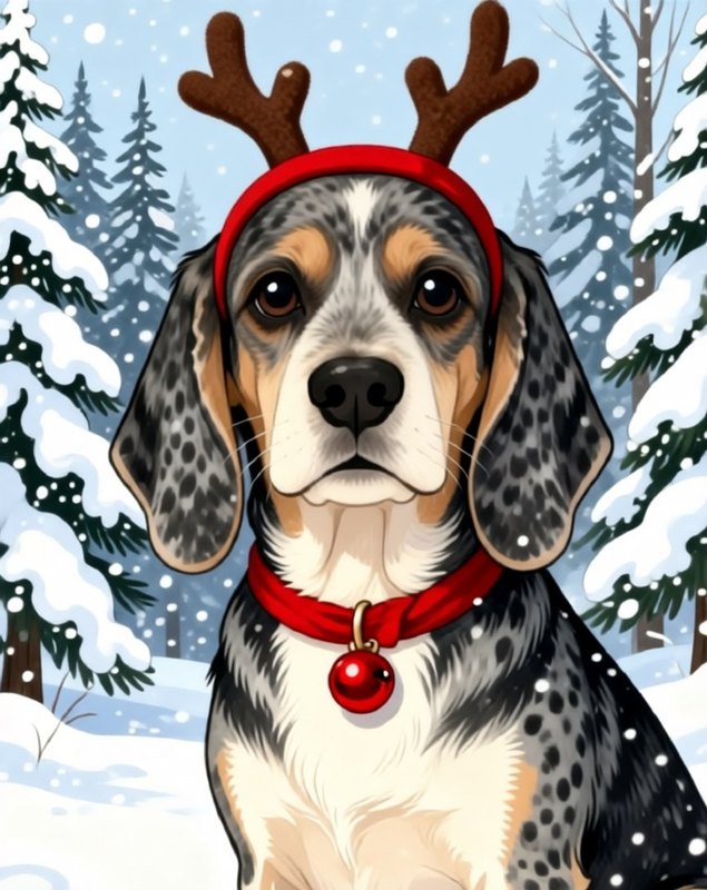 Little Reindeer pet portrait sample (AI-generated)